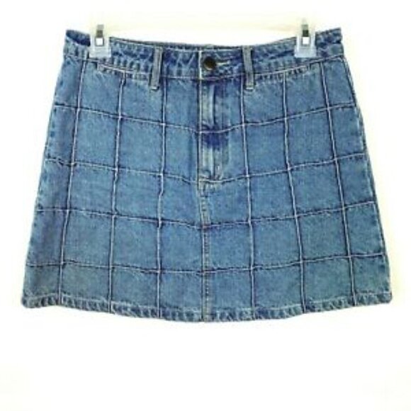 Forever21 patchwork denim mini skirt 25 0 - Picture 3 of 9